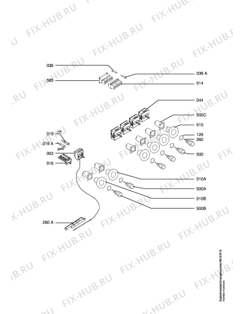 Взрыв-схема плиты (духовки) Aeg CE4000-1-W   CH - Схема узла Functional parts 267